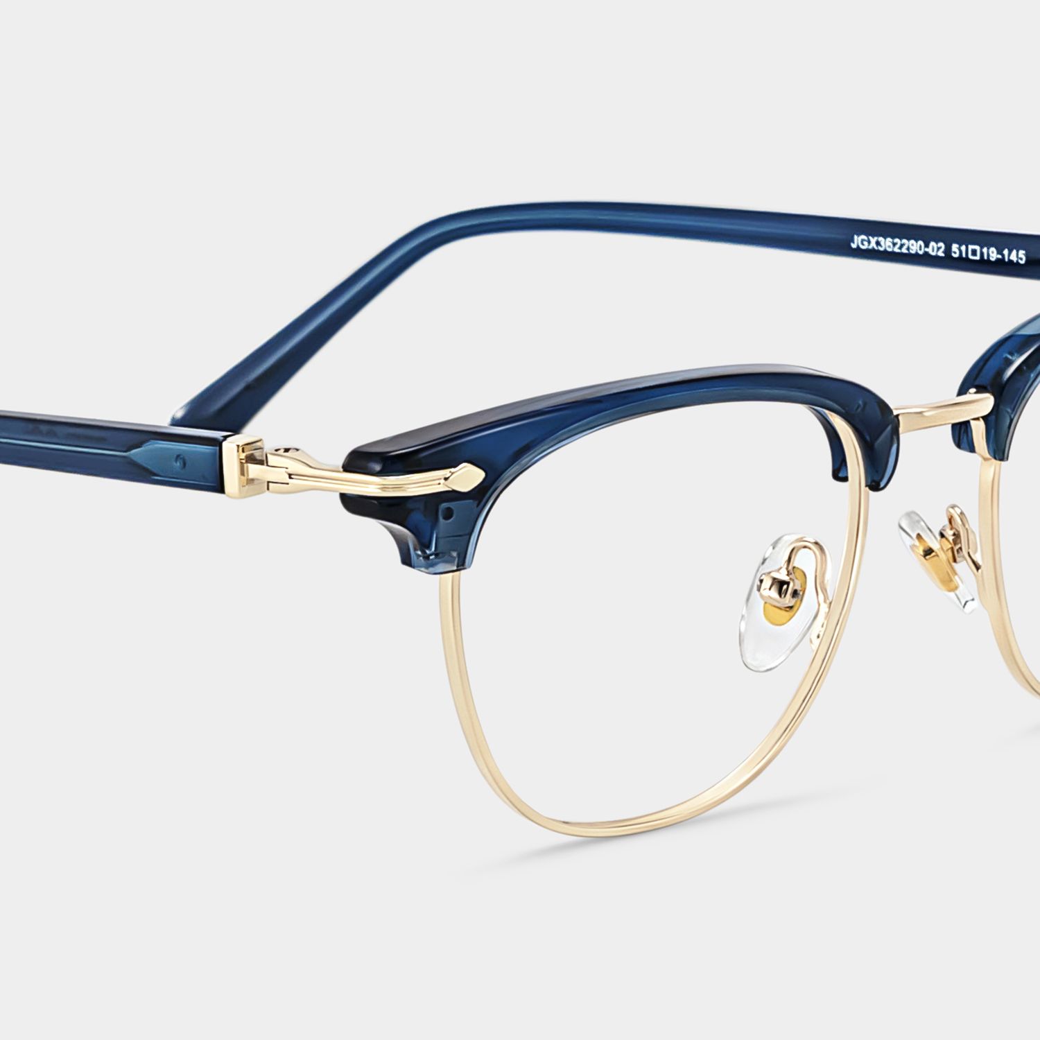 Capri Blue Browline Eyeglass Frames for Men | ZEELOOL4