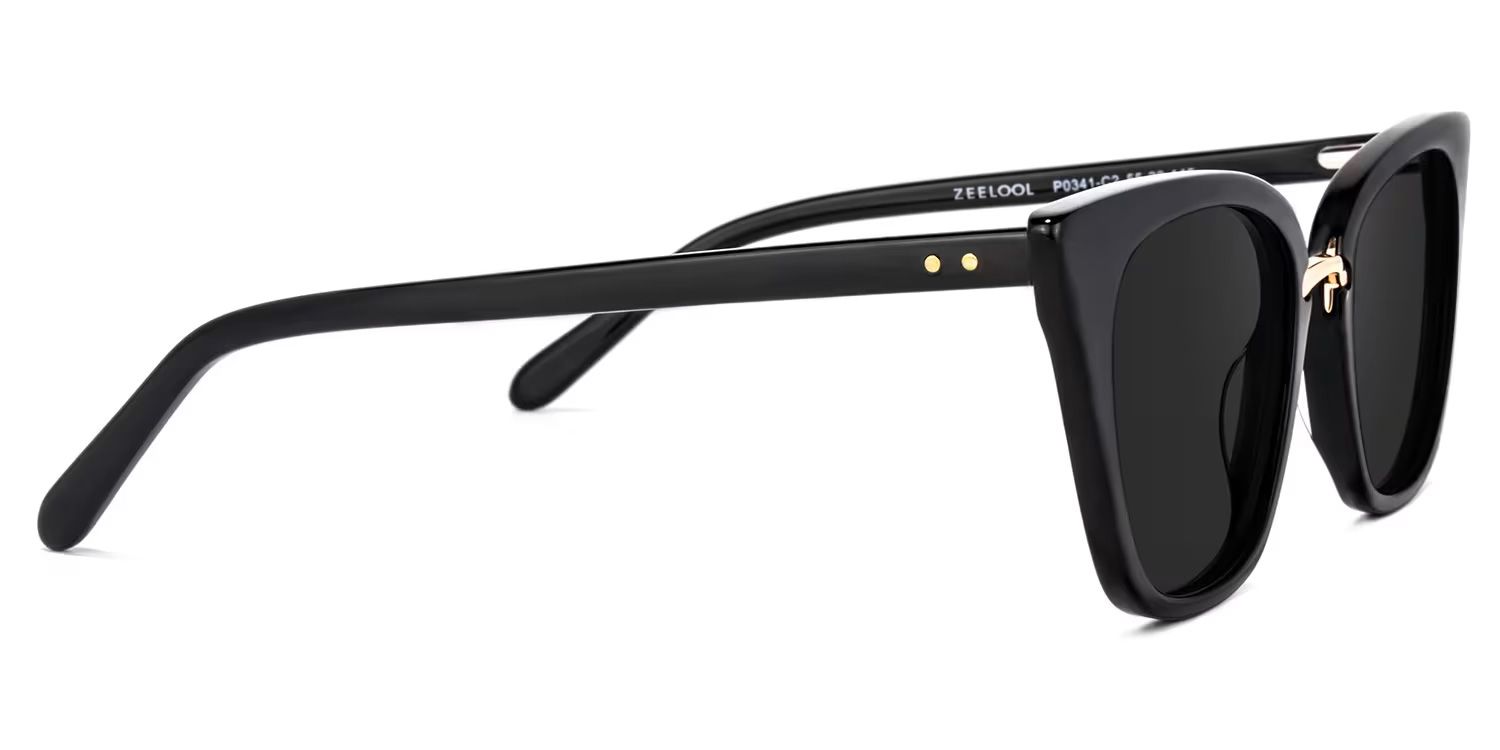 Tallulah Cat Eye Black Sunglasses  | Zeelool Glasses3