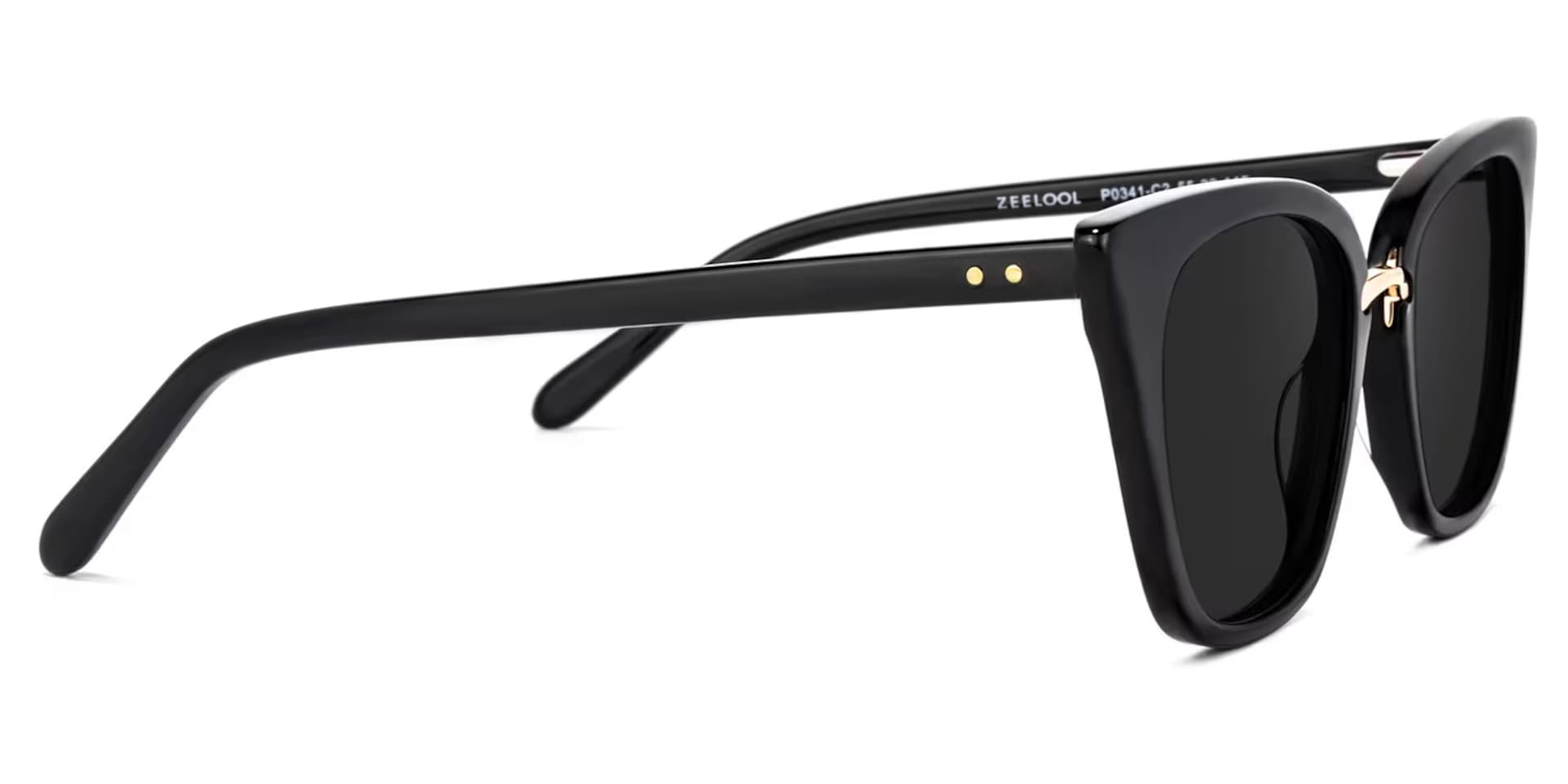 Tallulah Cat Eye Black Sunglasses  | Zeelool Glasses3