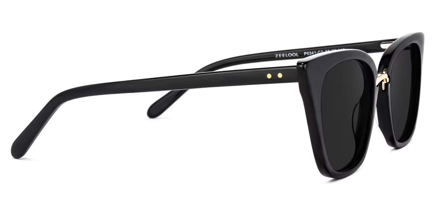 Tallulah Cat Eye Black Sunglasses3