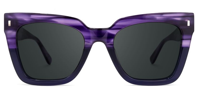 Kathya Square Purple Glasses