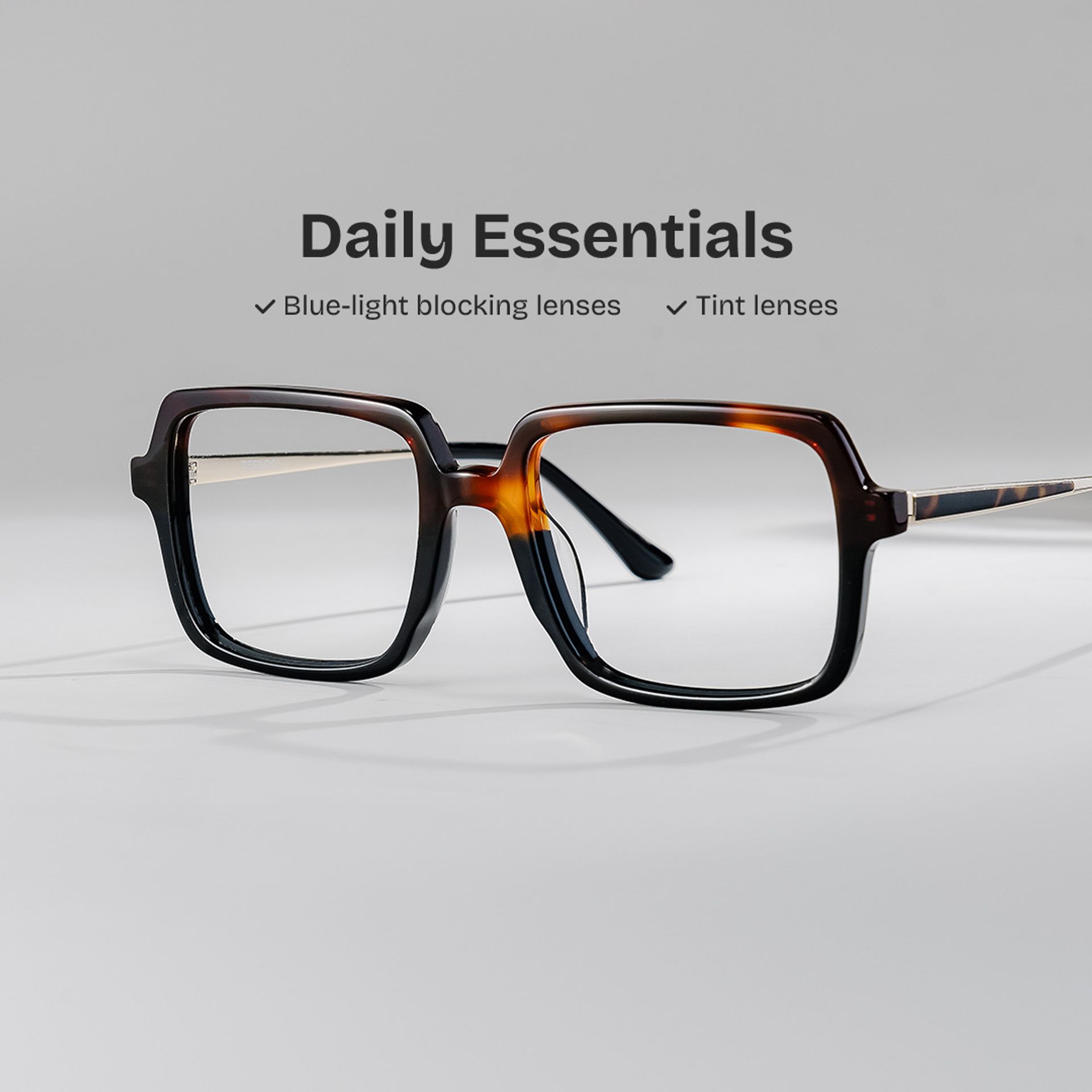 Beatrice Rectangle Two-tone Frame Eyeglasses for Women| ZEELOOL2