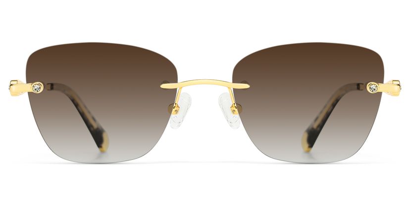 Seth Gold Rectangle Sunglasses