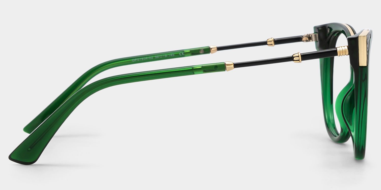 Dalton Cat Eye Dark Green Frame Glasses | Zeelool3