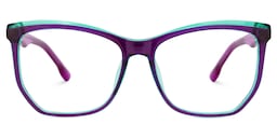 Libby Geometric Purple Glasses0