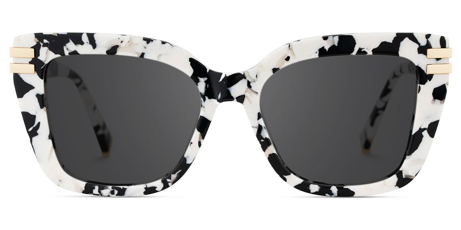 Cardozo Square Cow Print Sunglasses for Women & Men | ZEELOOL