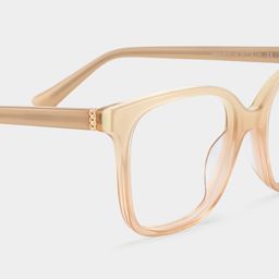 Caroline Beige Square Glasses4