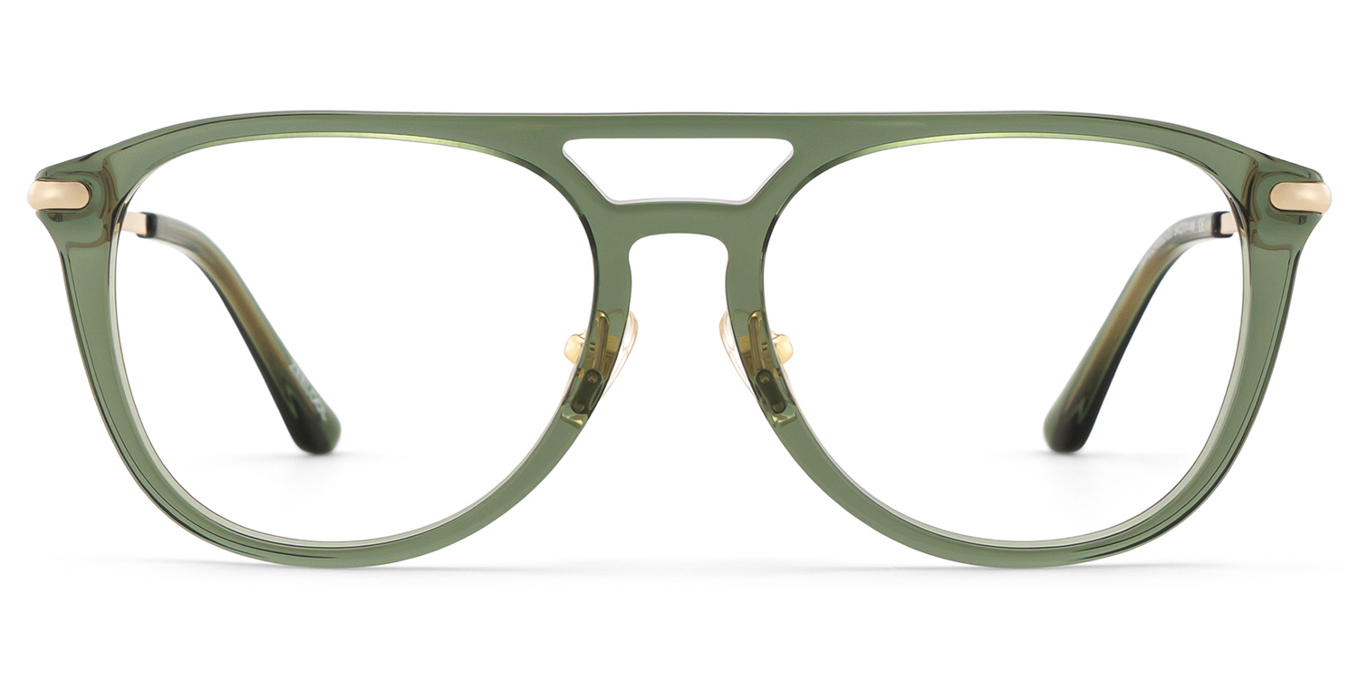 Isabelle Green Aviator Glasses | Nostalgic Campus Tone