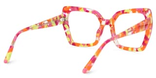 Pavia Butterfly Orange Floral Glasses3