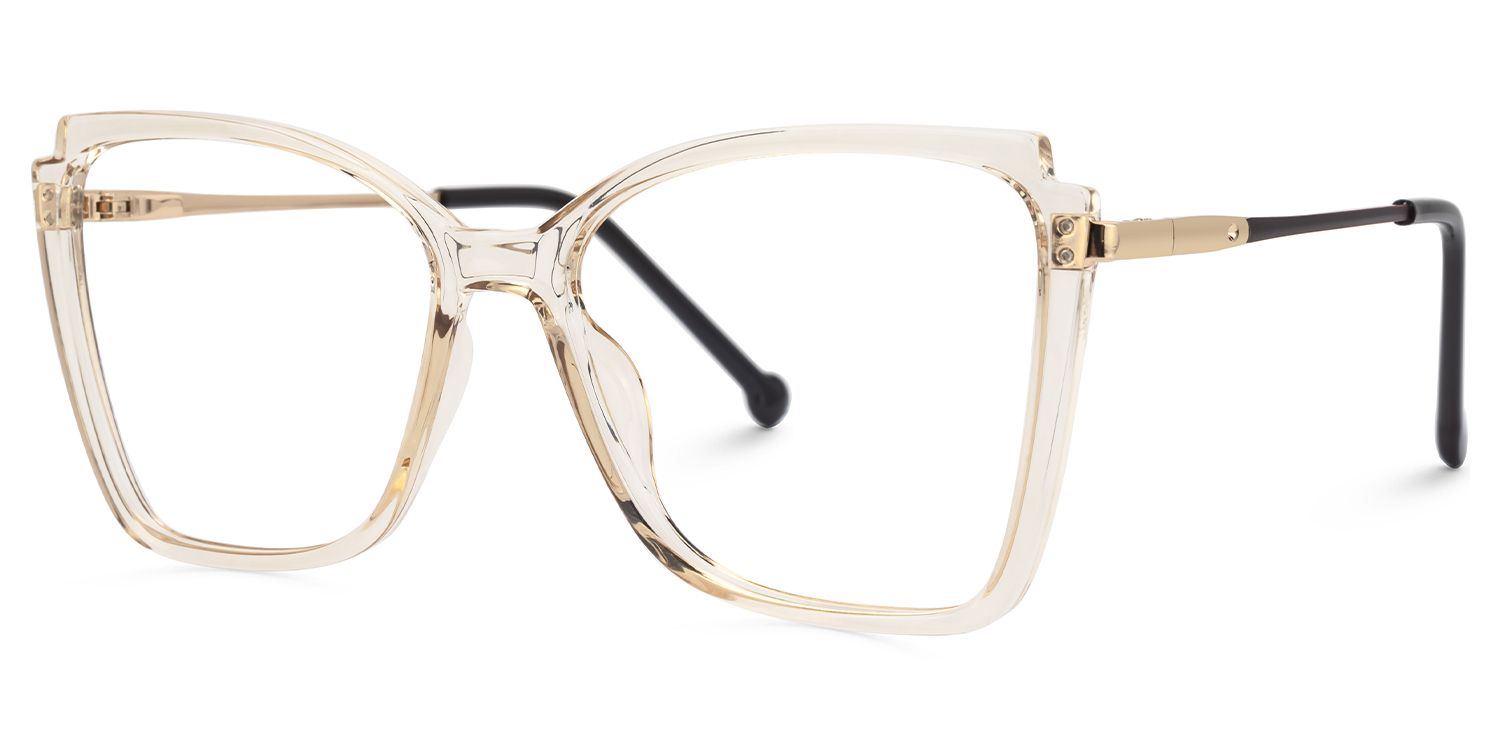 Cateye Kristen Beige Glasses deals -Zeelool Glasses1