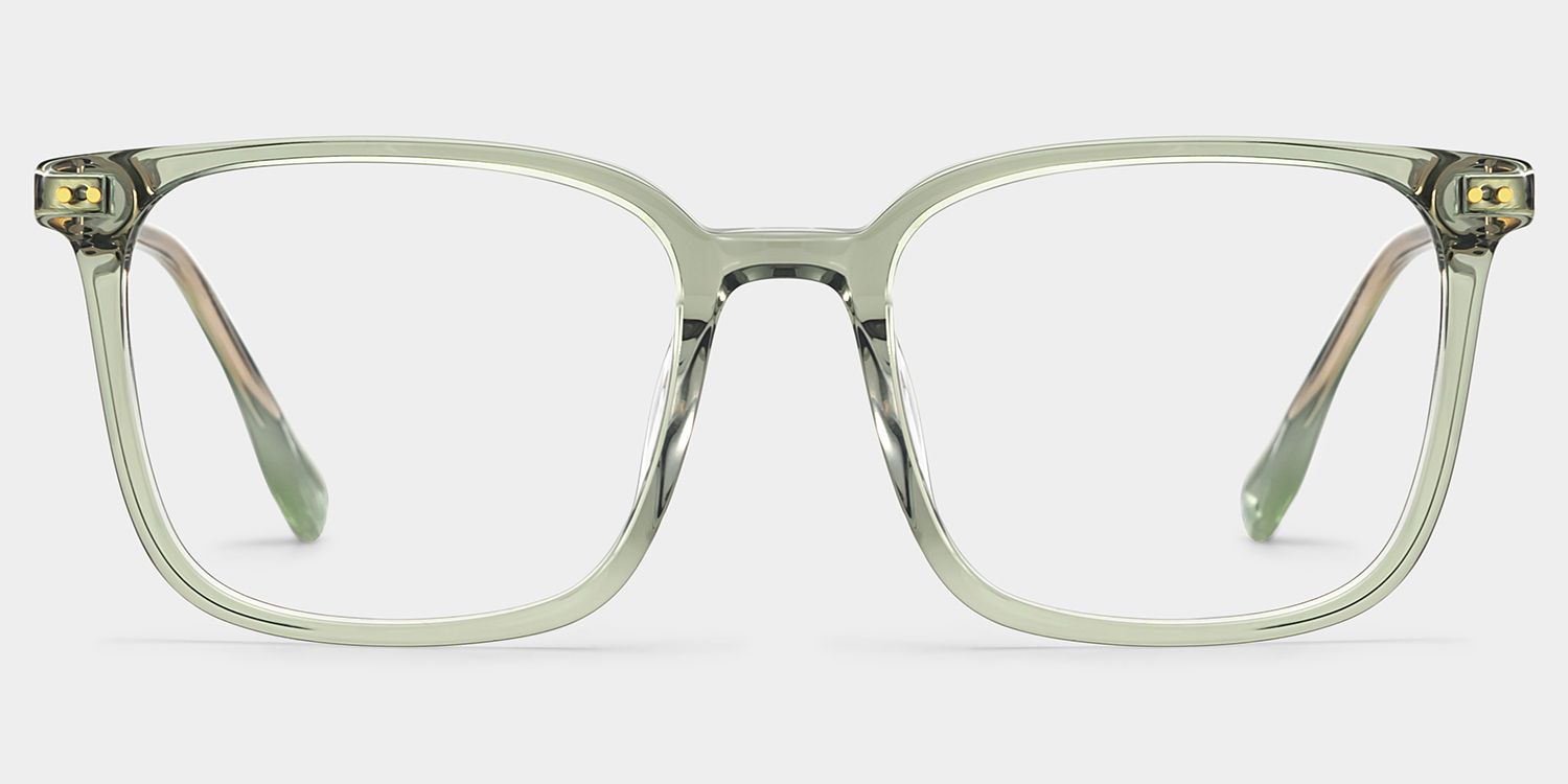 Zoe Green Frame Glasses with Square Frame Online | ZEELOOL4