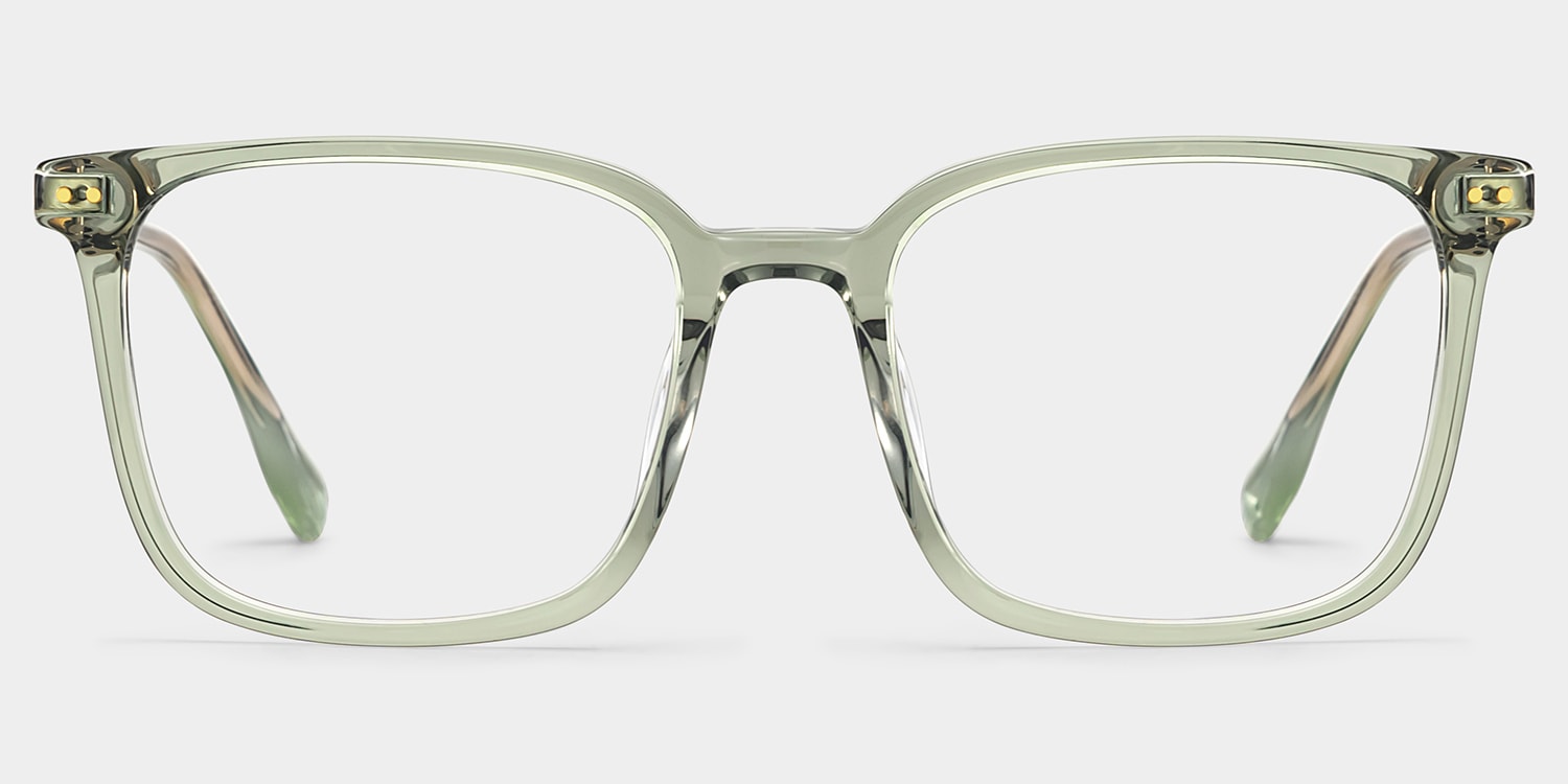 Zoe Square Green Glasses