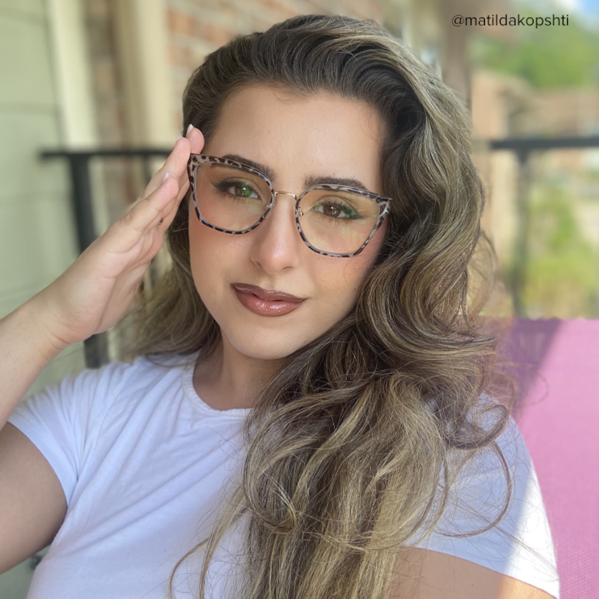 Martine Square Tortoise Glasses | Zeelool Glasses4