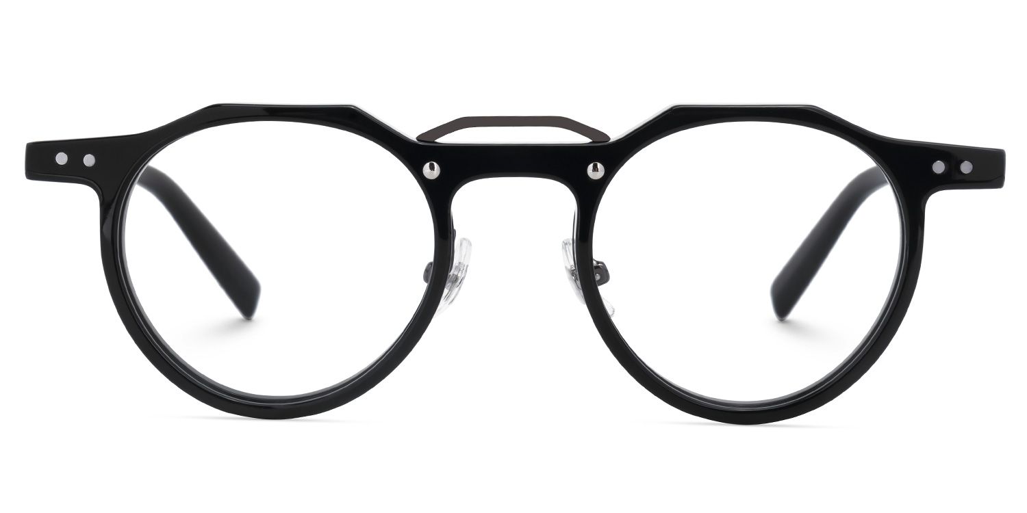Adjustable Nose Pads Jerria Eyeglasses, Jerria Black Glasses -Zeelool0