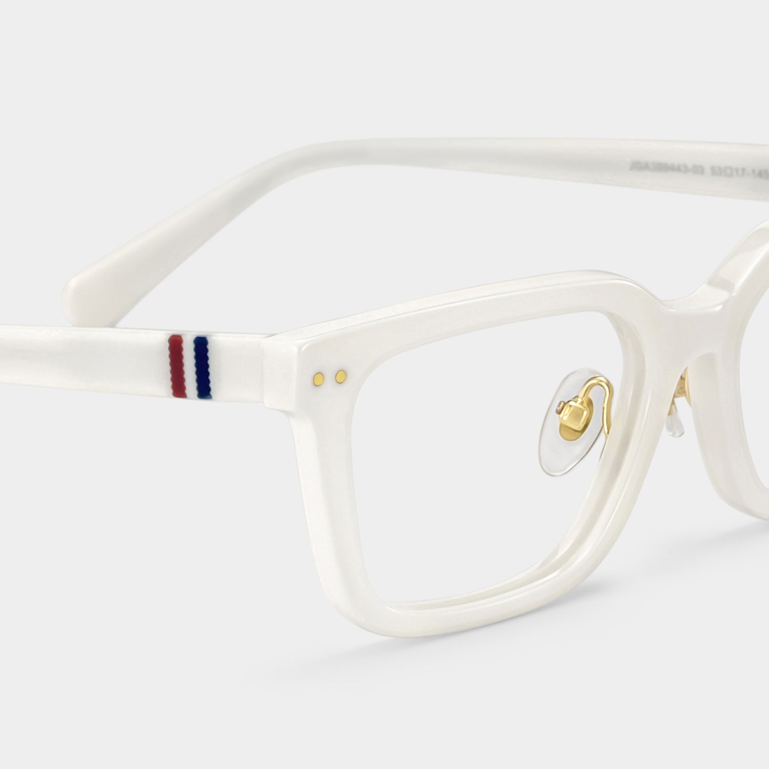 Remy White Rectangle Glasses | Clean Athleisure Style6