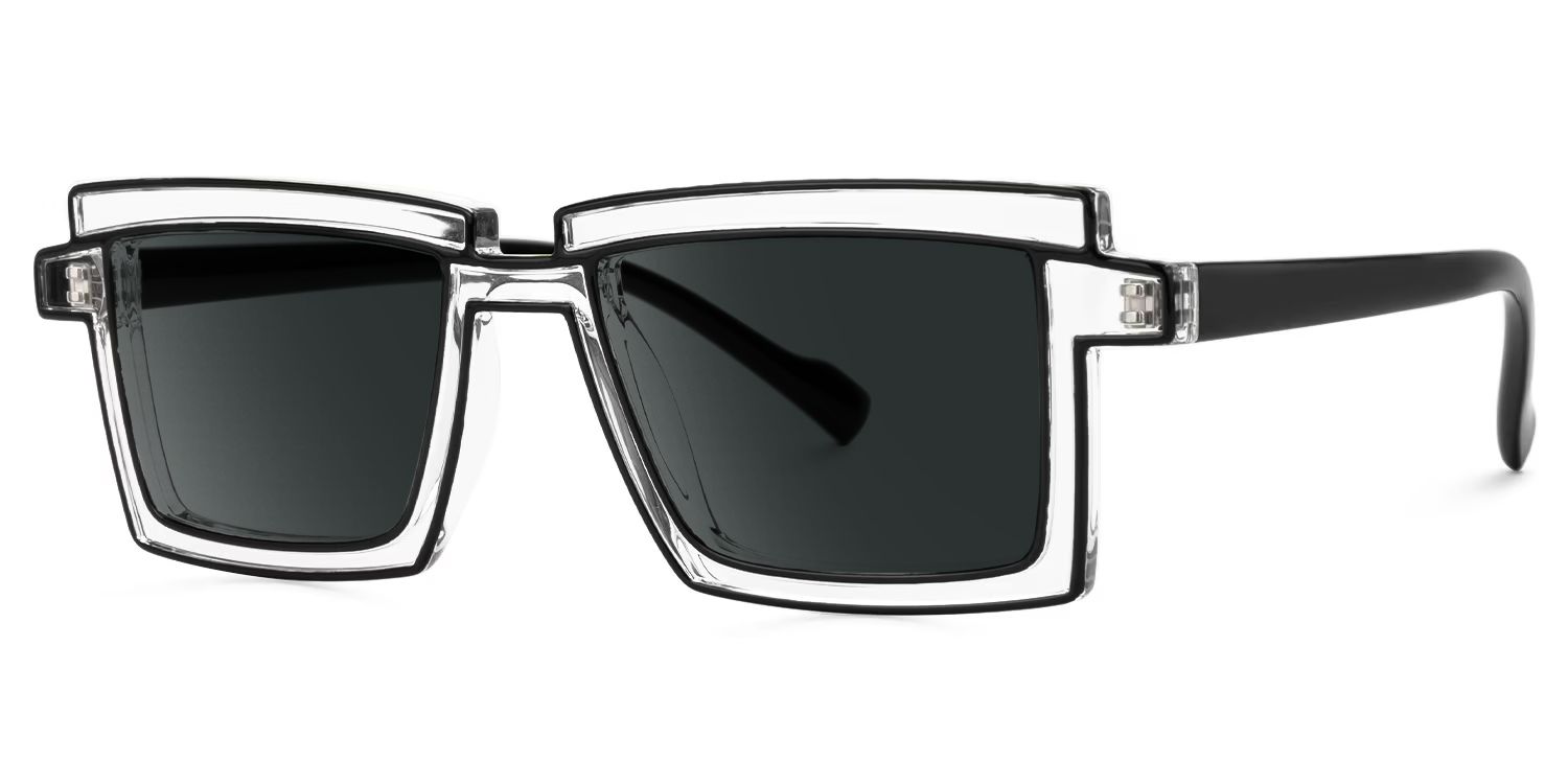 Zephyr Plastic Clear Frame Sunglasses | ZEELOOL1