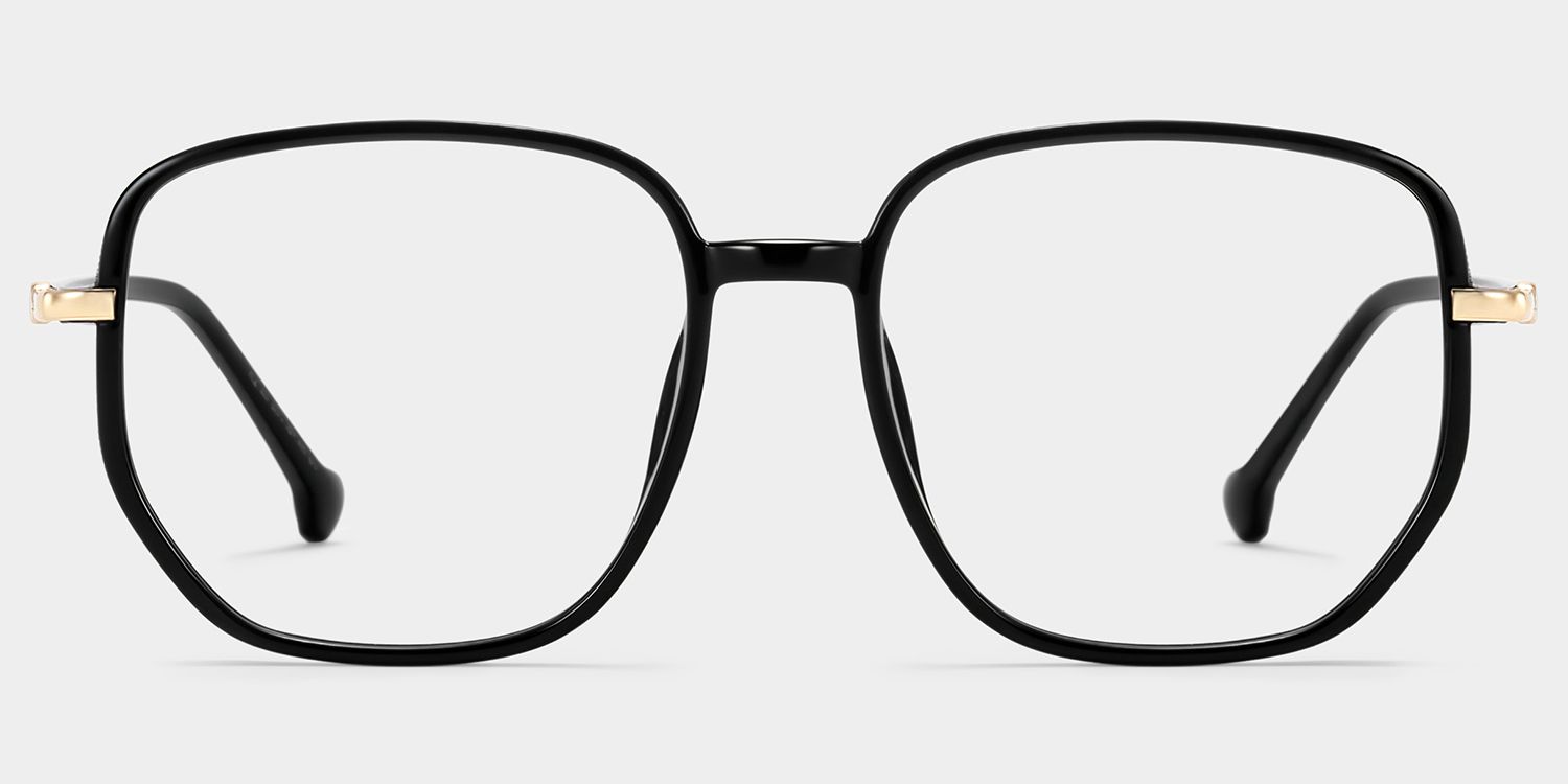 Joana Geometric Black TR90 Glasses for Women | ZEELOOL
