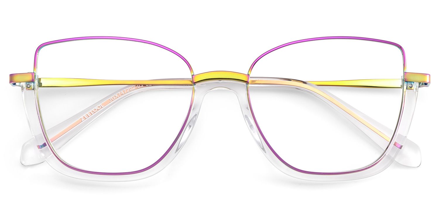 Coleman Eyeglasses in Square Iridescent Frame | Zeelool1