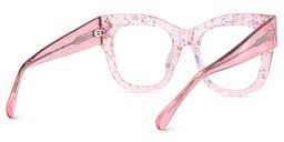 Minfia Square Pink Glasses5