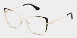 Tessa Cat-Eye Black Gold Glasses3