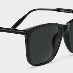 Malika Square Black Polarized Sunglasses5