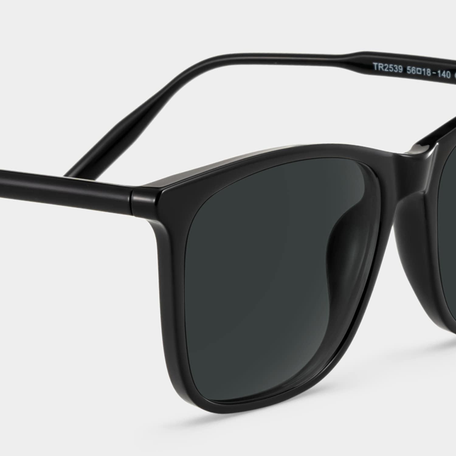 Malika Square Black Polarized Sunglasses5