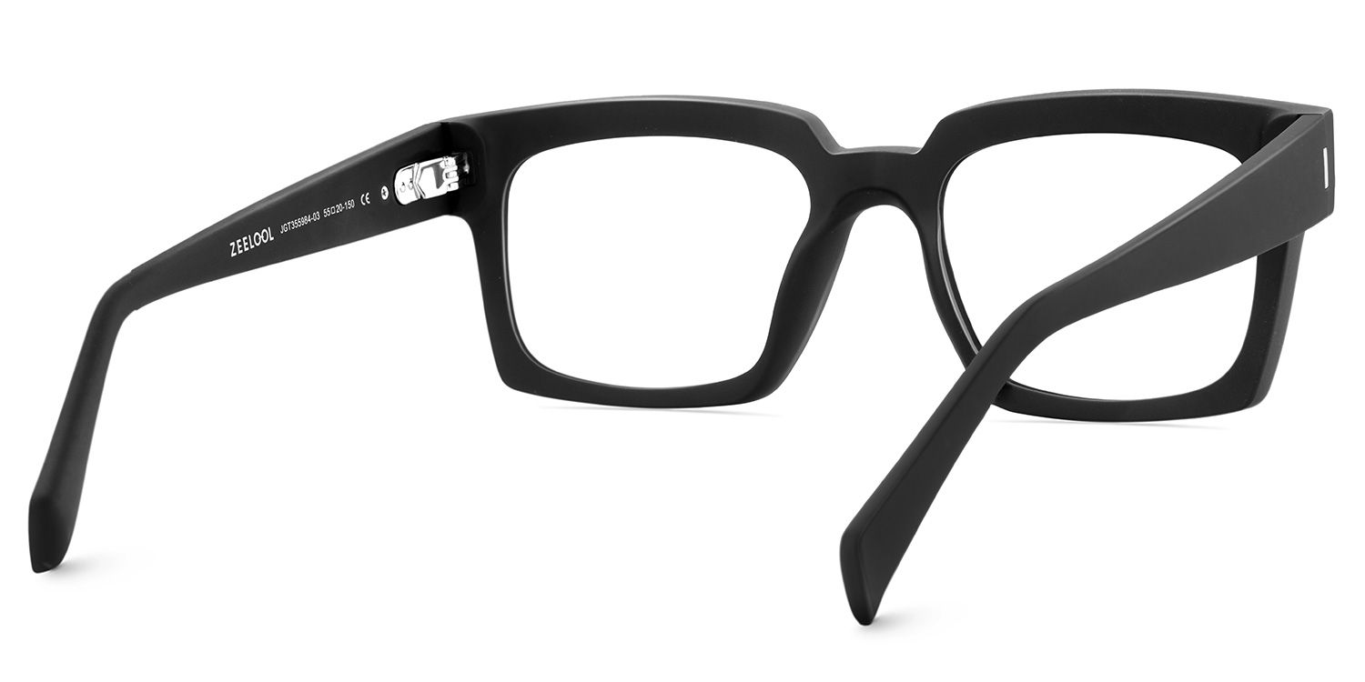 Amadeo TR90 Rectangle Black Frame Glasses | Zeelool5