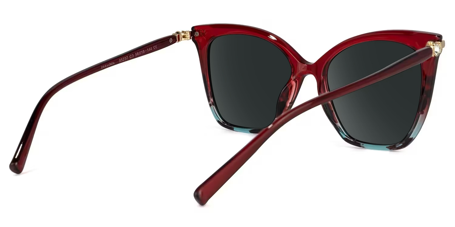 Lamar Butterfly Red Sunglasses and Two-Tone Frames3