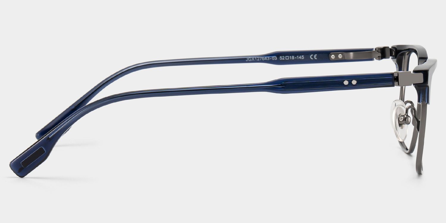 Audrey Blue Browline Glasses Frames for Men | ZEELOOL4
