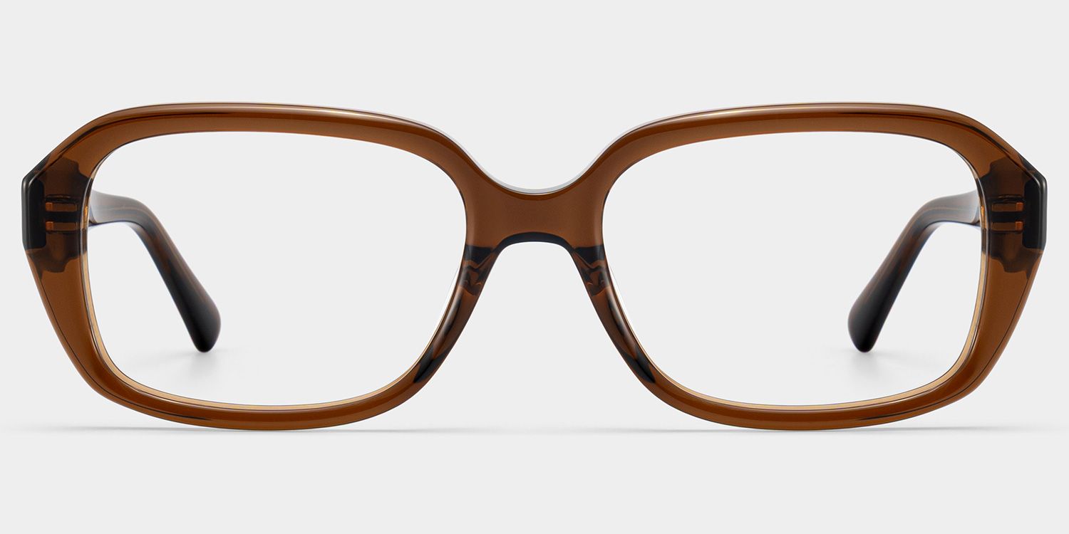 Rowan Brown Rectangle Glasses