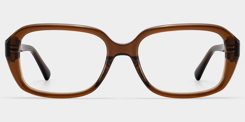 Rowan Brown Rectangle Glasses