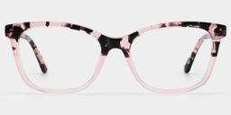 Bella Pink Tortoise Rectangle Glasses1