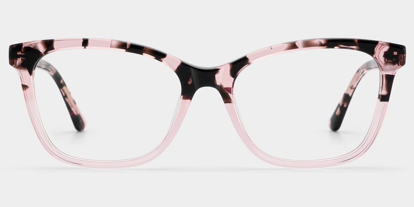 Bella Pink Tortoise Rectangle Glasses