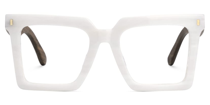 Pierre Square White Glasses