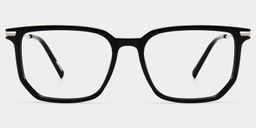 Michelle Rectangle Black Glasses0