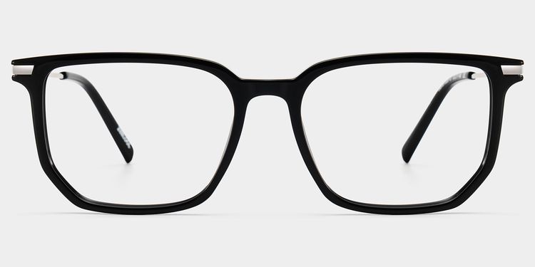Michelle Rectangle Black Glasses