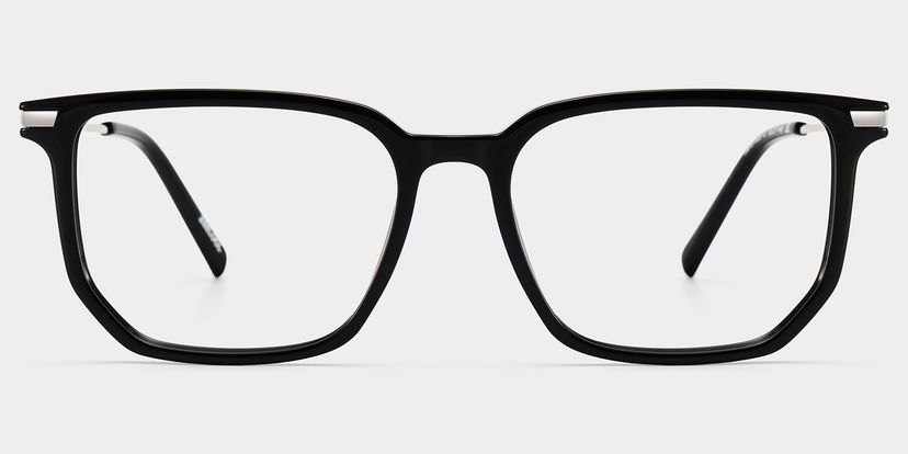 Michelle Rectangle Black Glasses