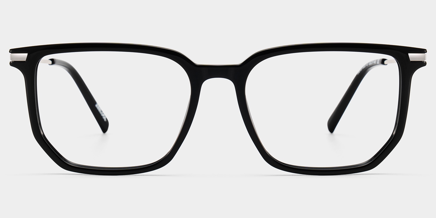 Michelle Rectangle Black Glasses