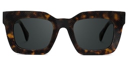 Keisa Square Tortoise Glasses0
