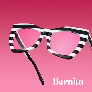 Bernita Geometric Black-White Glasses0