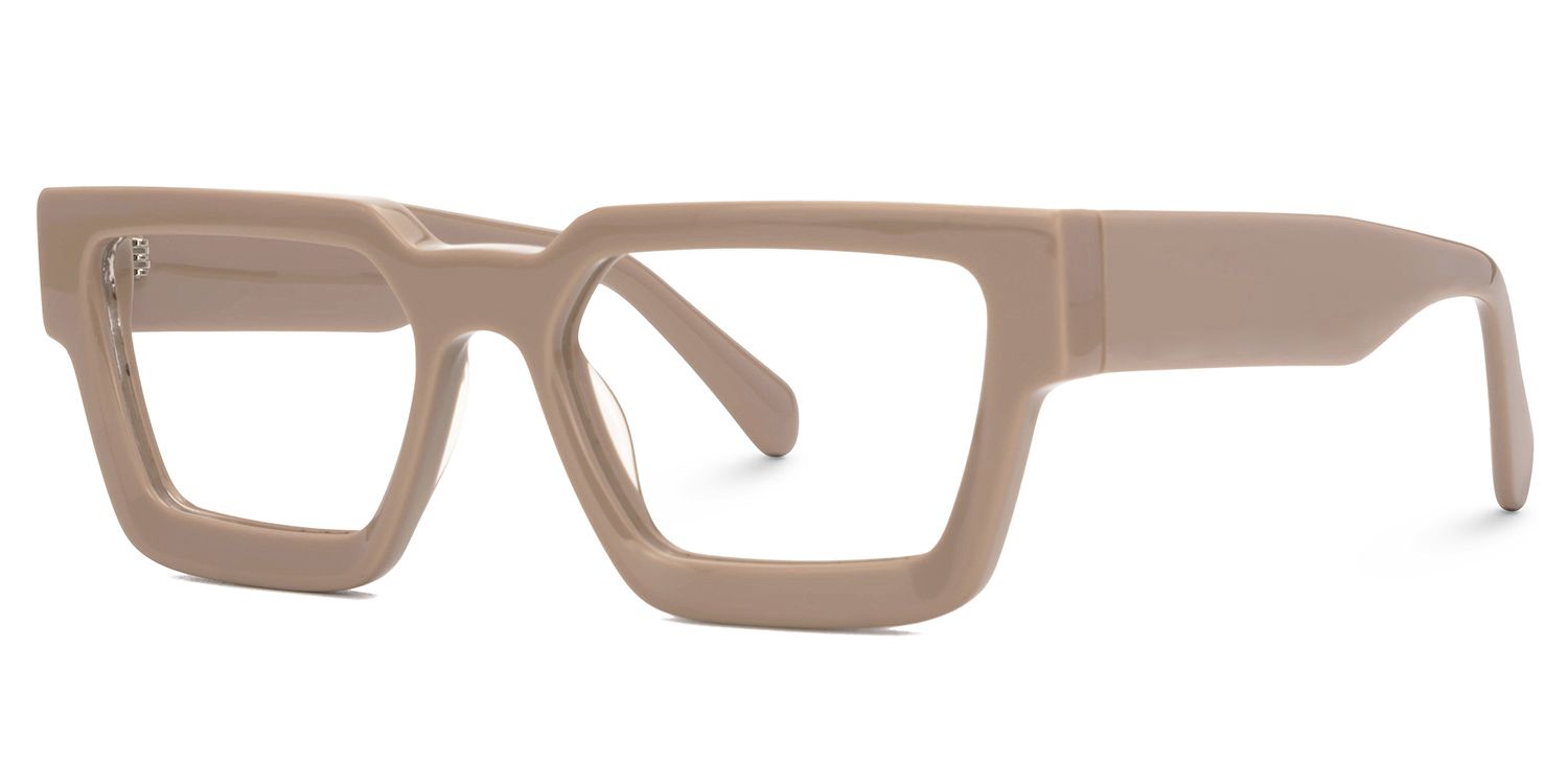 Gabriela Acetate Rectangle Brown Frame Glasses | Zeelool1