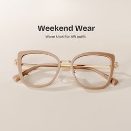 Leila Butterfly Beige Glasses2