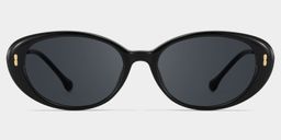 Blaire Oval Black Glasses0