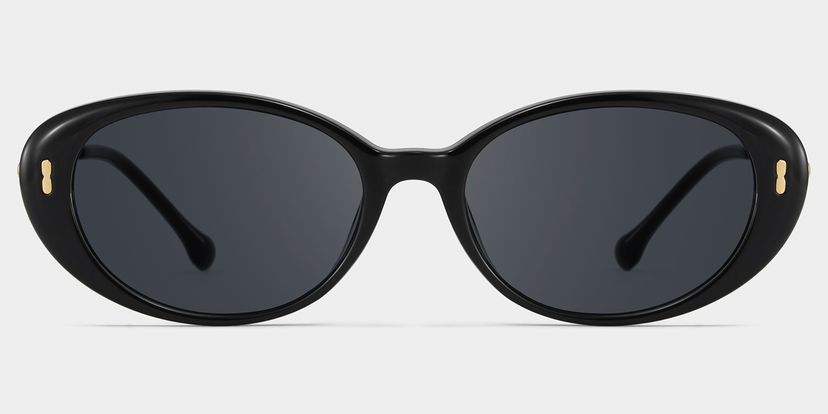 Blaire Black Oval Sunglasses