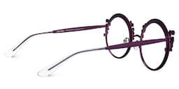 Nelida Round Purple Glasses3
