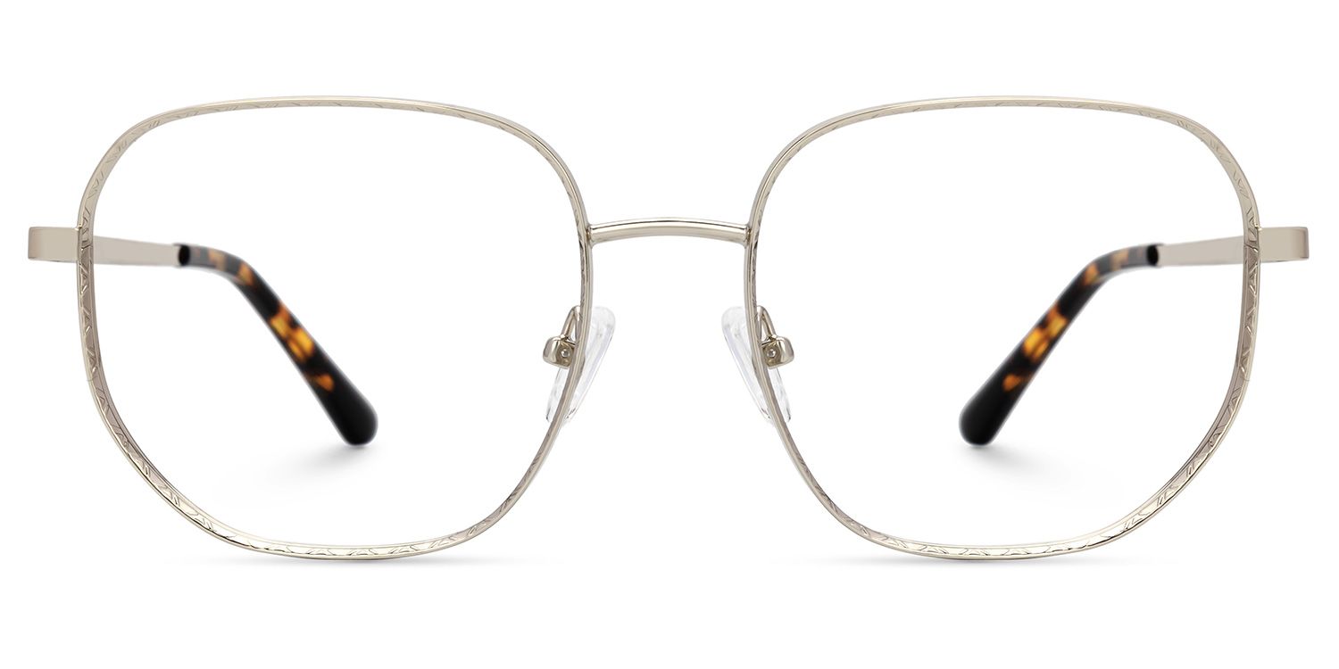 Steeve Metal Square Silver Frame Glasses | Zeelool0