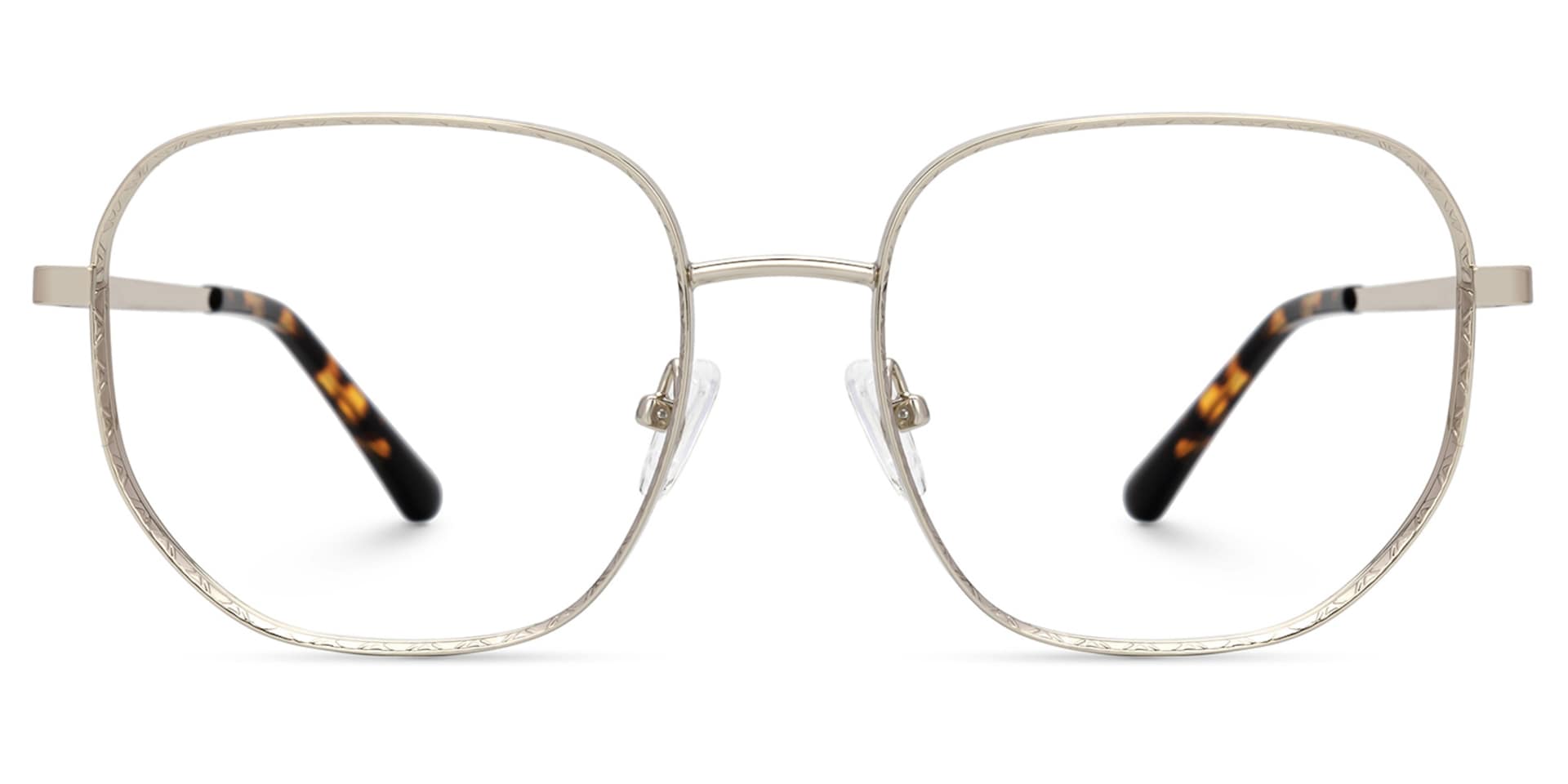 Steeve Metal Square Silver Frame Glasses | Zeelool0