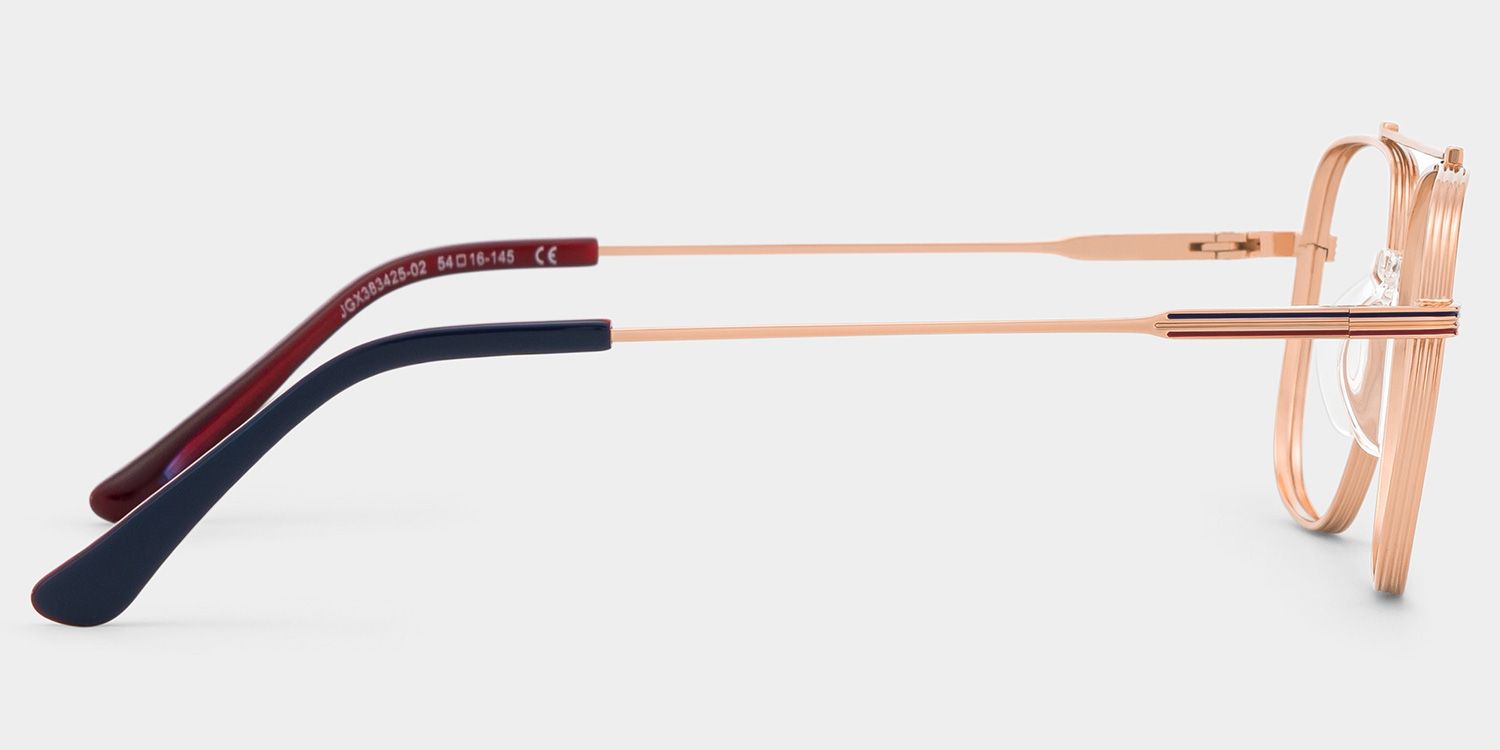 Poppy Gold Aviator Frame Glasses | Retro Athleisure4