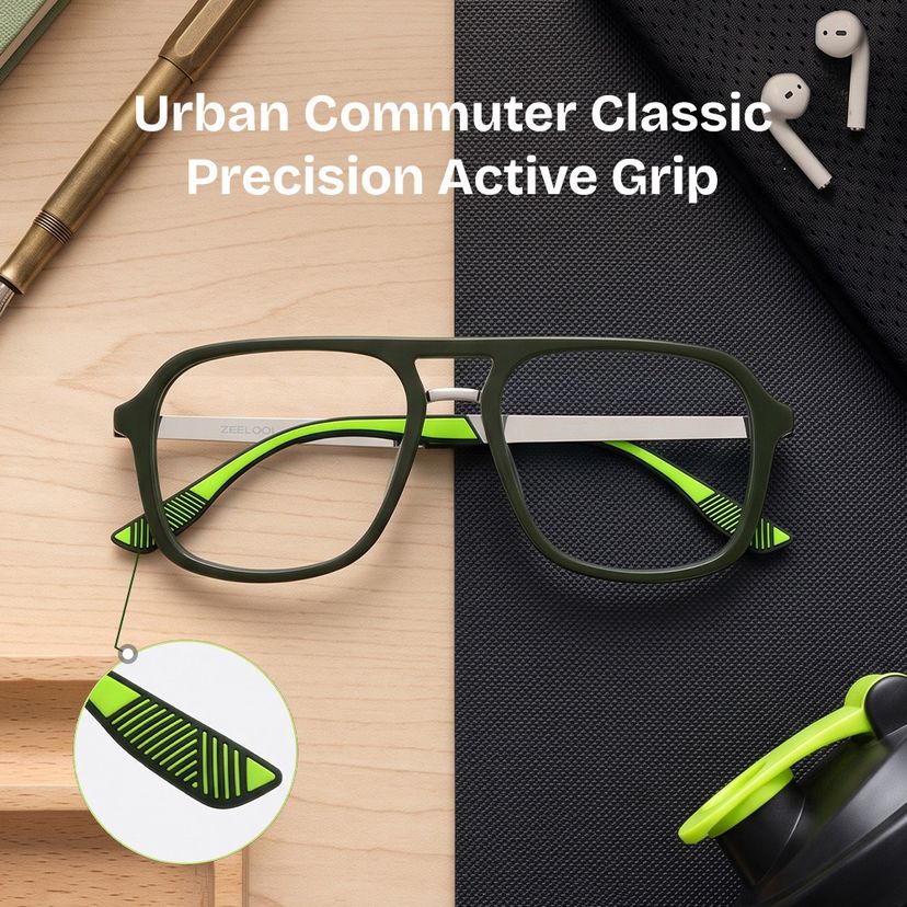 Ryder Green Aviator Glasses