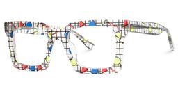 Kevin Square Floral Glasses1